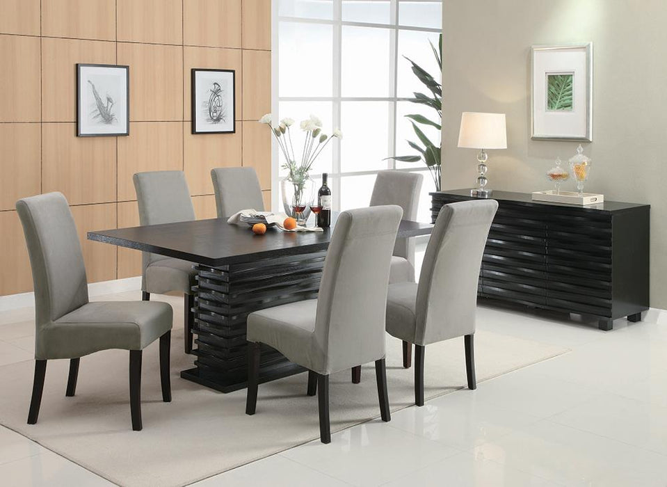 Stanton Rectangular Dining Set Black and Grey image