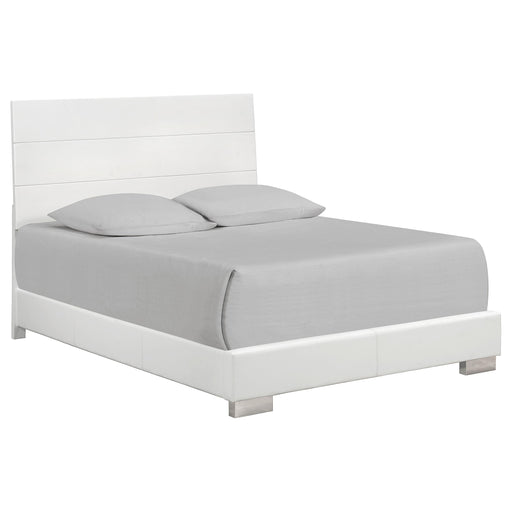 Felicity Queen Panel Bed Glossy White image