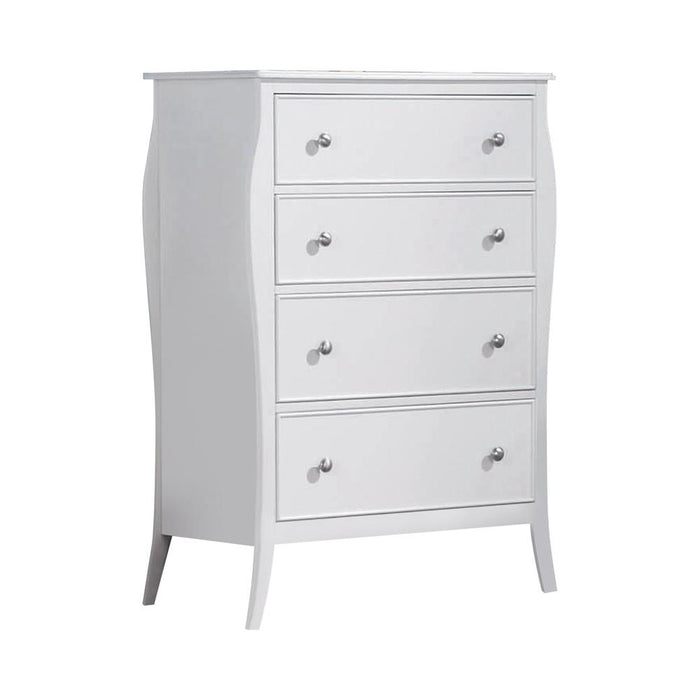 Dominique 4-drawer Chest Cream White image