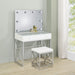 Eliza 2-piece Vanity Set with Hollywood Lighting White and Chrome image